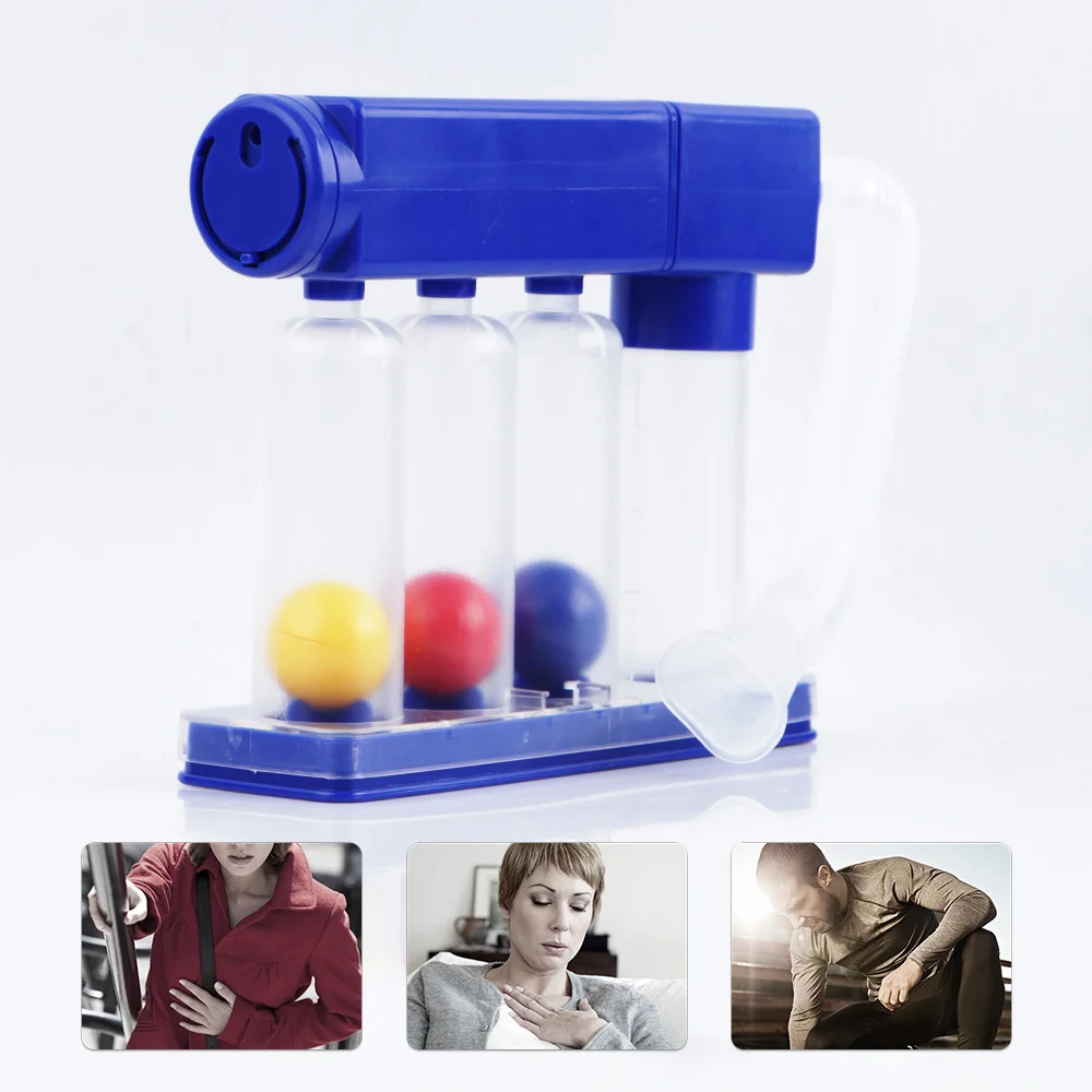 3-Bälle-Atemtraining-Übungsgerät, Spirometrie-Training, chirurgischer Rehabilitations-Übungsgerät,