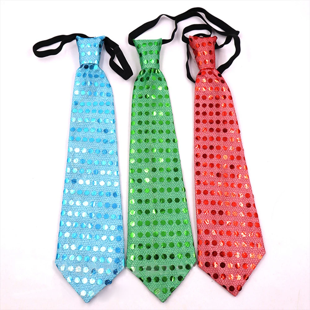 Party Tie Lights,LED Mens Sequins Bowtie Wedding Multiple Color, Mens Fashion Flashing Skinny Tie, For Weddings, Parties