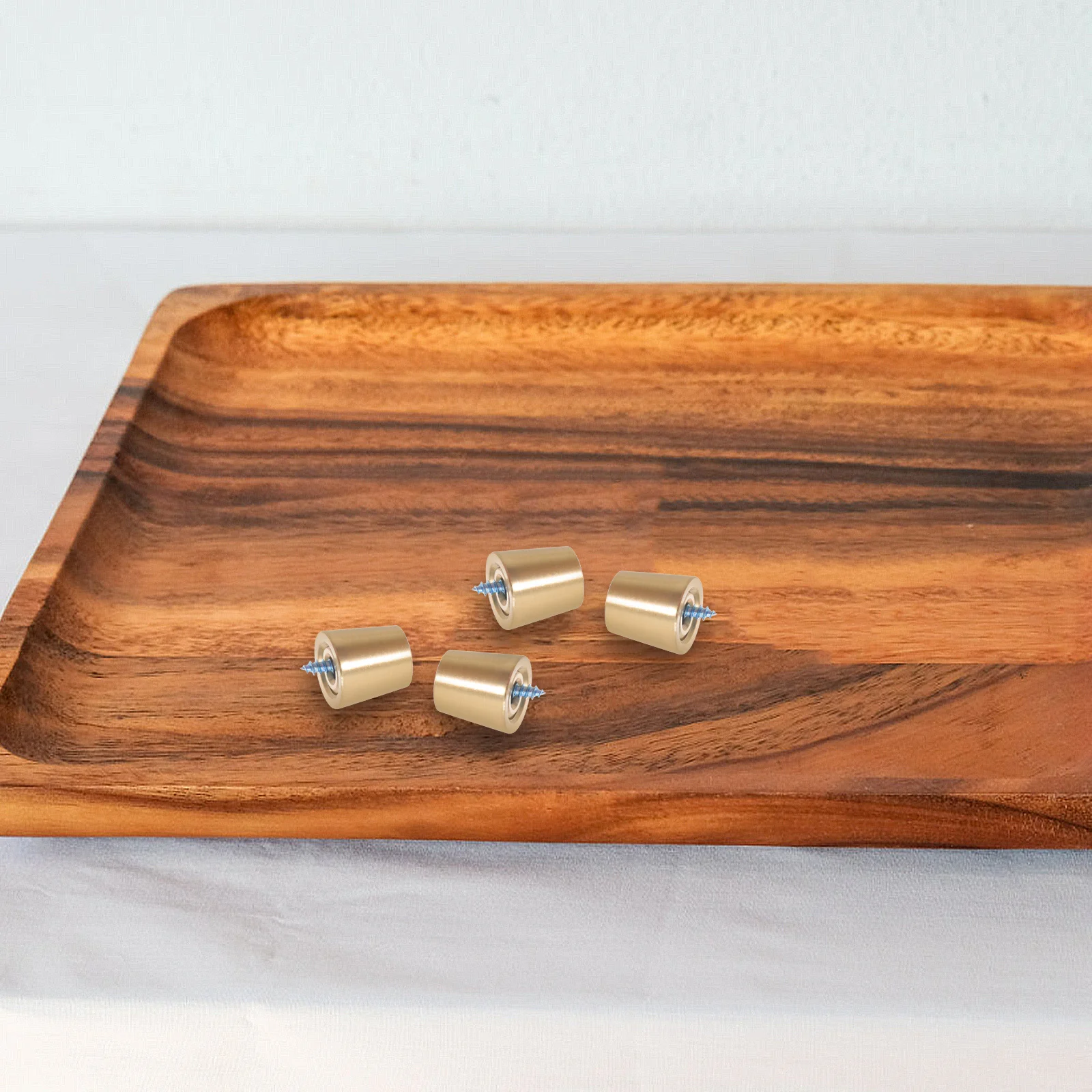 

4Pcs Table Lamp Base Pads Copper Lamp Base Pads Solid Metal Stand Risers for Desk Lamps Display Lighting Fixtures