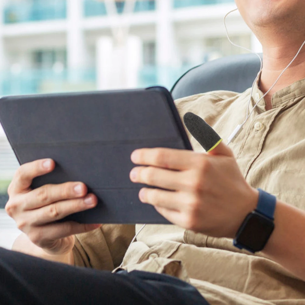 8 أزواج من أغطية الأصابع الواقية الرقيقة القابلة للتنفس للألعاب سريعة الاستجابة وواقيات الأصابع المريحة #3