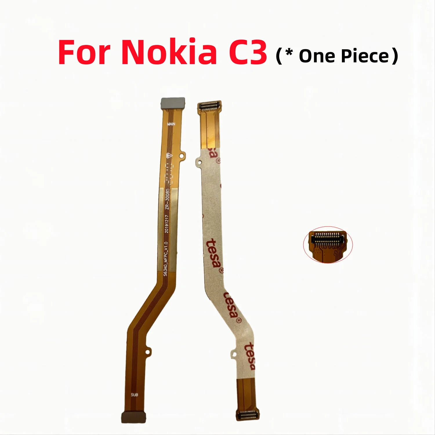 Motherboard Connector Flex Cable For Nokia C2 C3 5.1 6.1 X5 X6 8.1 X7 X71 X20 C20 Plus T20 Main Board Repair Parts Replacement