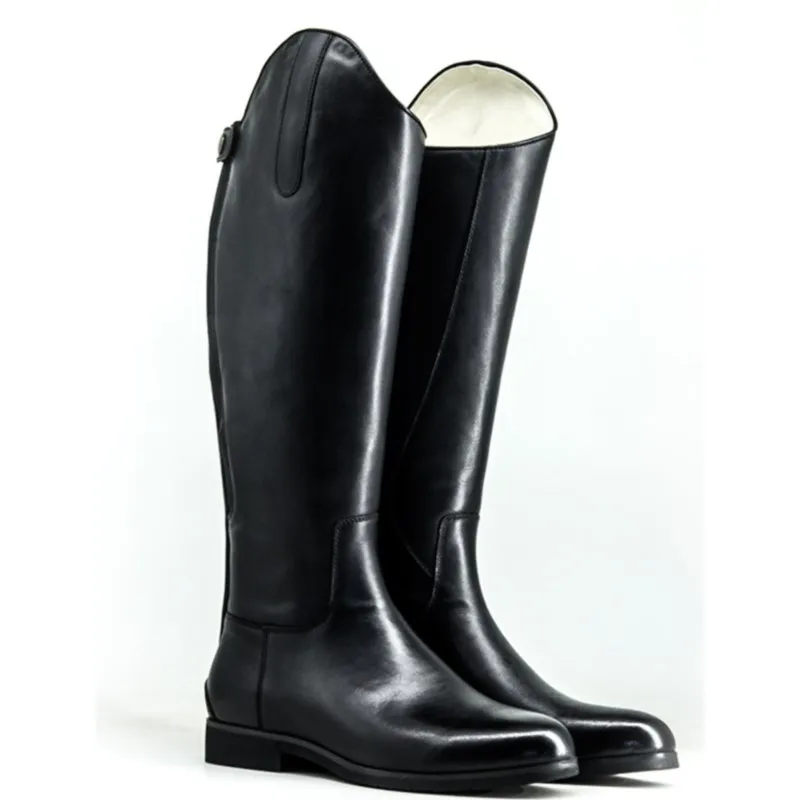 

Длинные ботинки, профессиональные конные ботинки, размер 35-44, верхний слой из воловьей кожи, тренировочное оборудование для верховой езды, мужские высокие ботинки для верховой езды с препятствиями