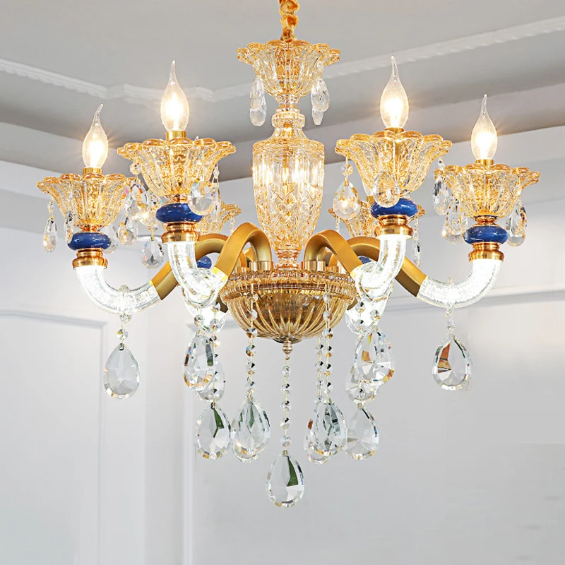 

Роскошная креативная индивидуальная хрустальная люстра в европейском стиле, украшение для коридора отеля, ресторана, золотые светодиодные подвесные светильники