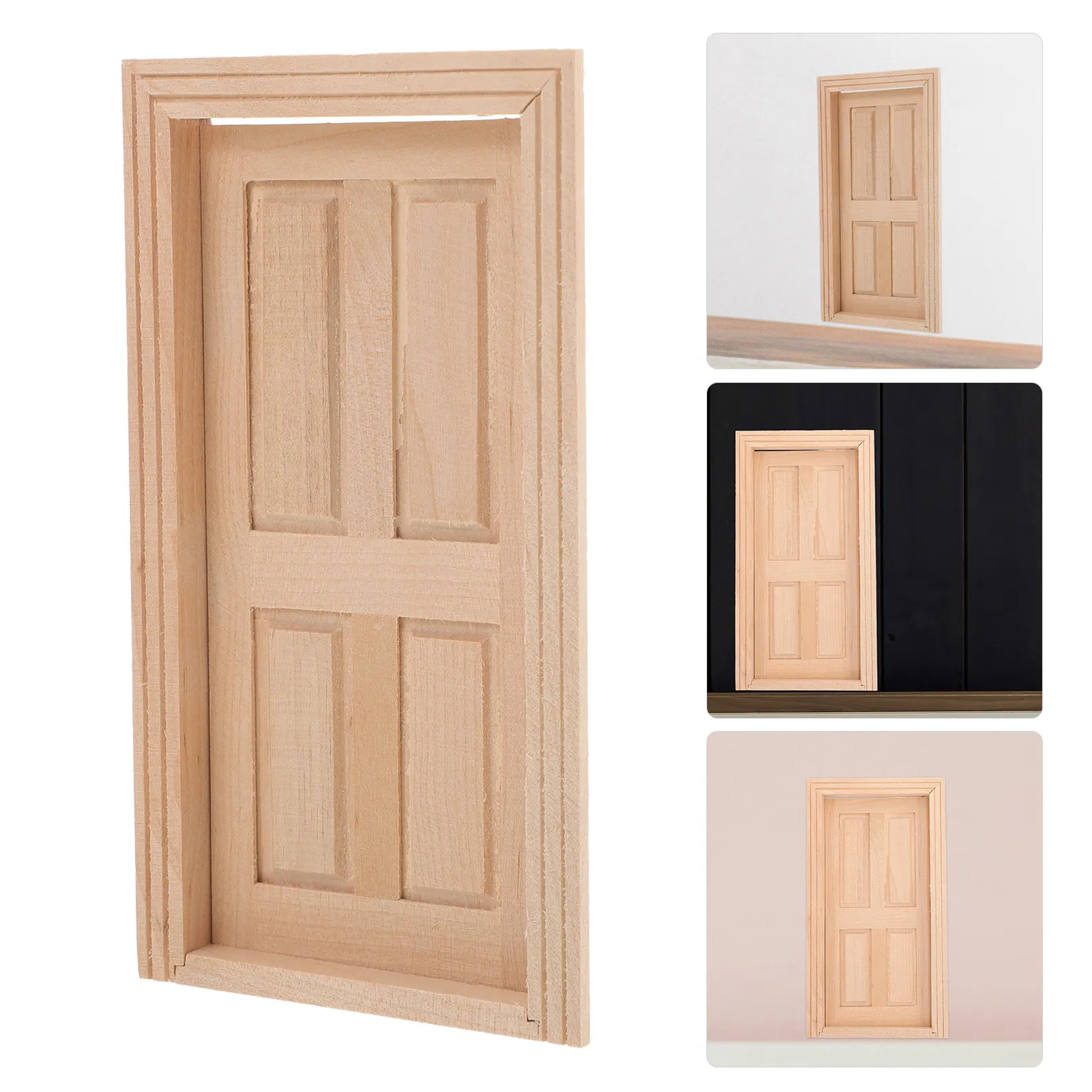 

House Door Miniature Wooden Door High Simulation 112 Scale Miniature House Decor Accessories for Interior Mini Furnishing