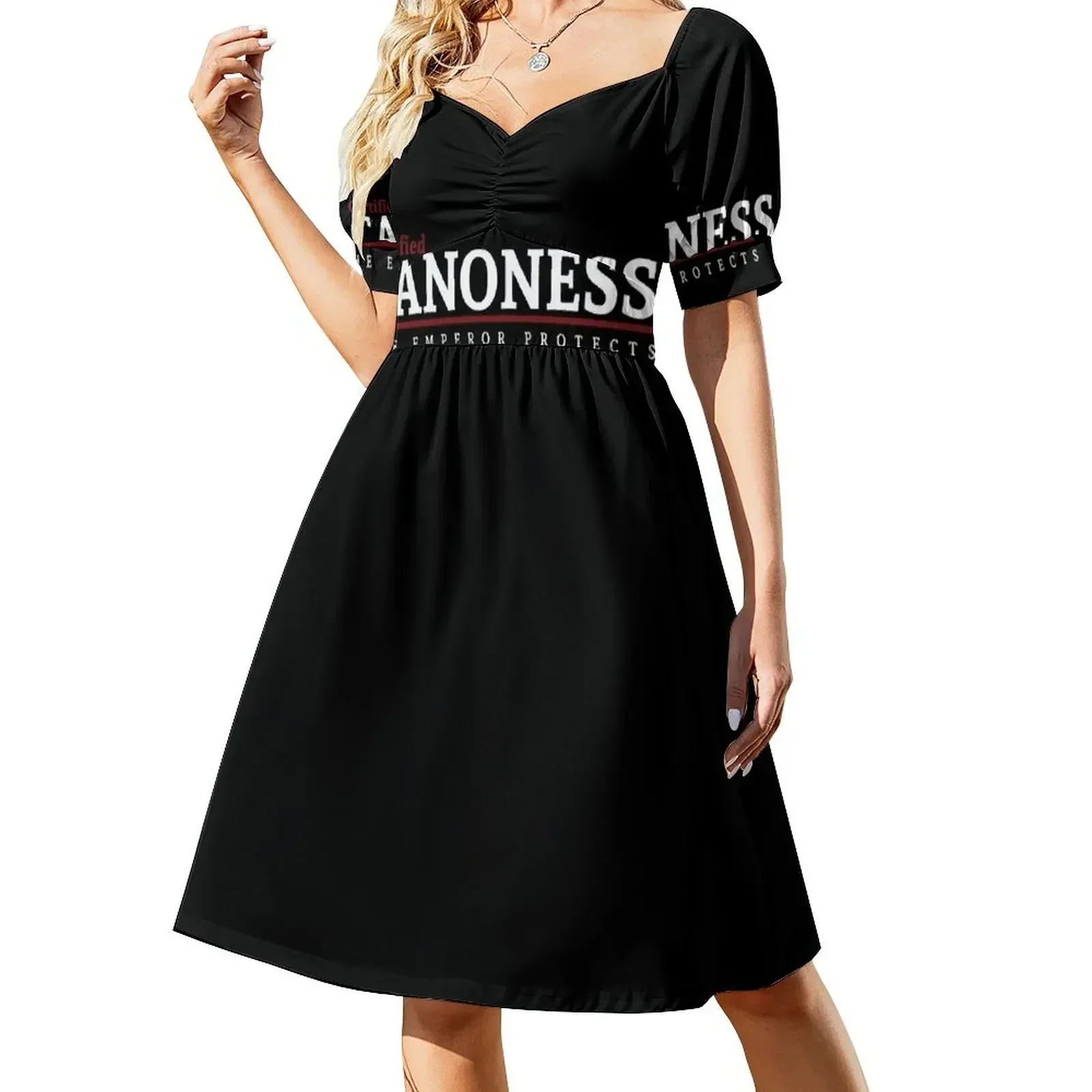 

Certified - Canoness Short-Sleeved Dress womans clothing loose summer dress luxury evening dress woman for wedding