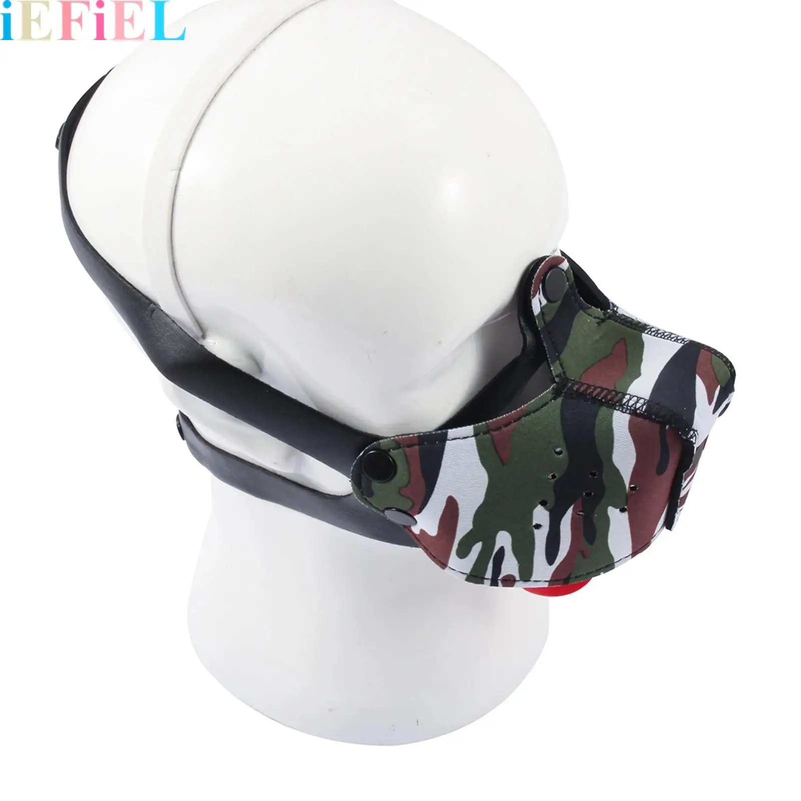 

Adults Tongue-Out Dog Head Mask Fun Prop for Men Women Couple Lovers Role-Playing Passion Light Bed Interact