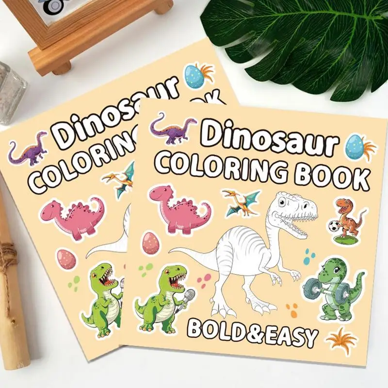 Livro para colorir de dinossauro, brinquedos criativos de desenho para crianças pequenas, 40 páginas, livro de pintura, lembranças para festa de aniversário, presentes de natal