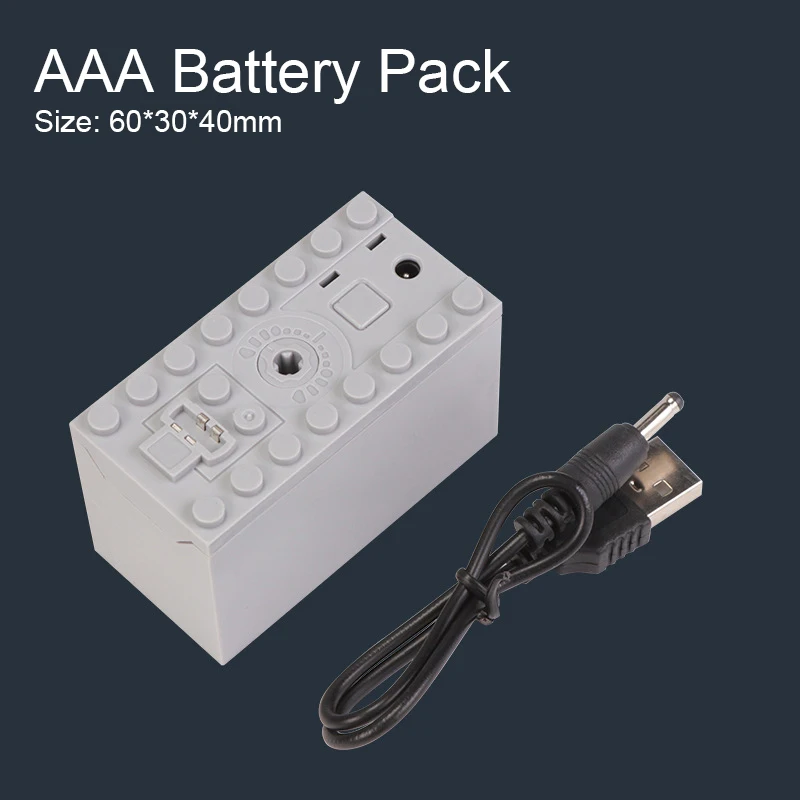 Caja de batería de litio MOC, herramienta de potencia multifunción recargable, Control de ajuste de velocidad del Motor del tren de coche para bloques de construcción 8878