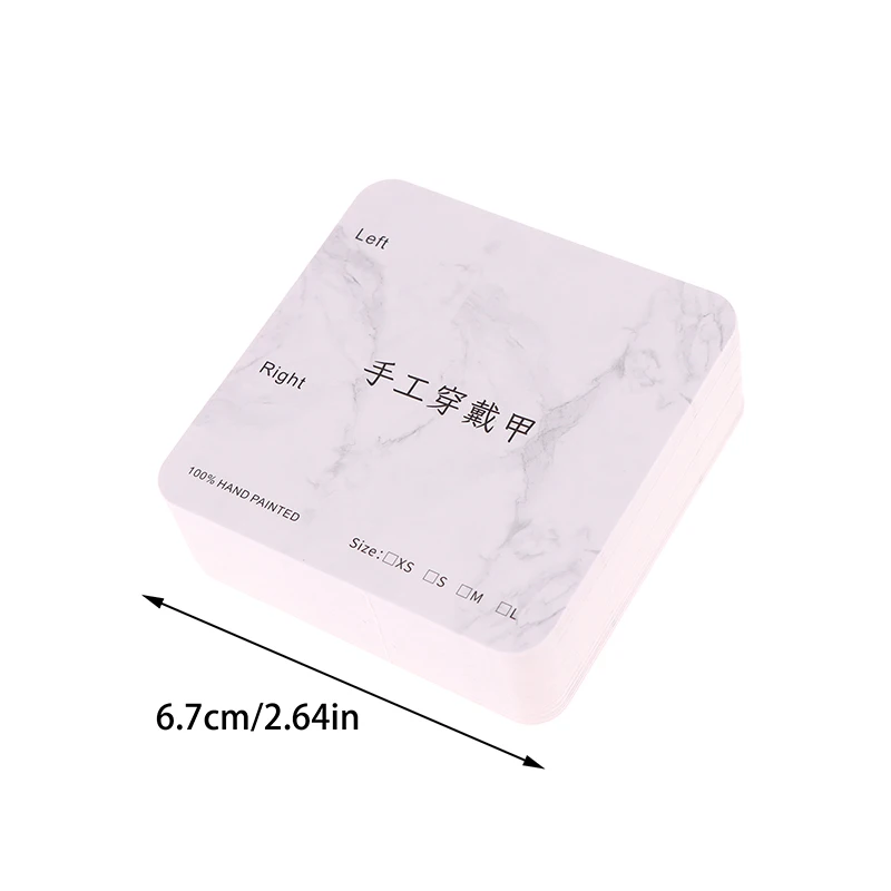 50Pcs Press-On Nail Packaging Display Swatch Card Simple Style False Nail Design Manicure Sample Display Salon