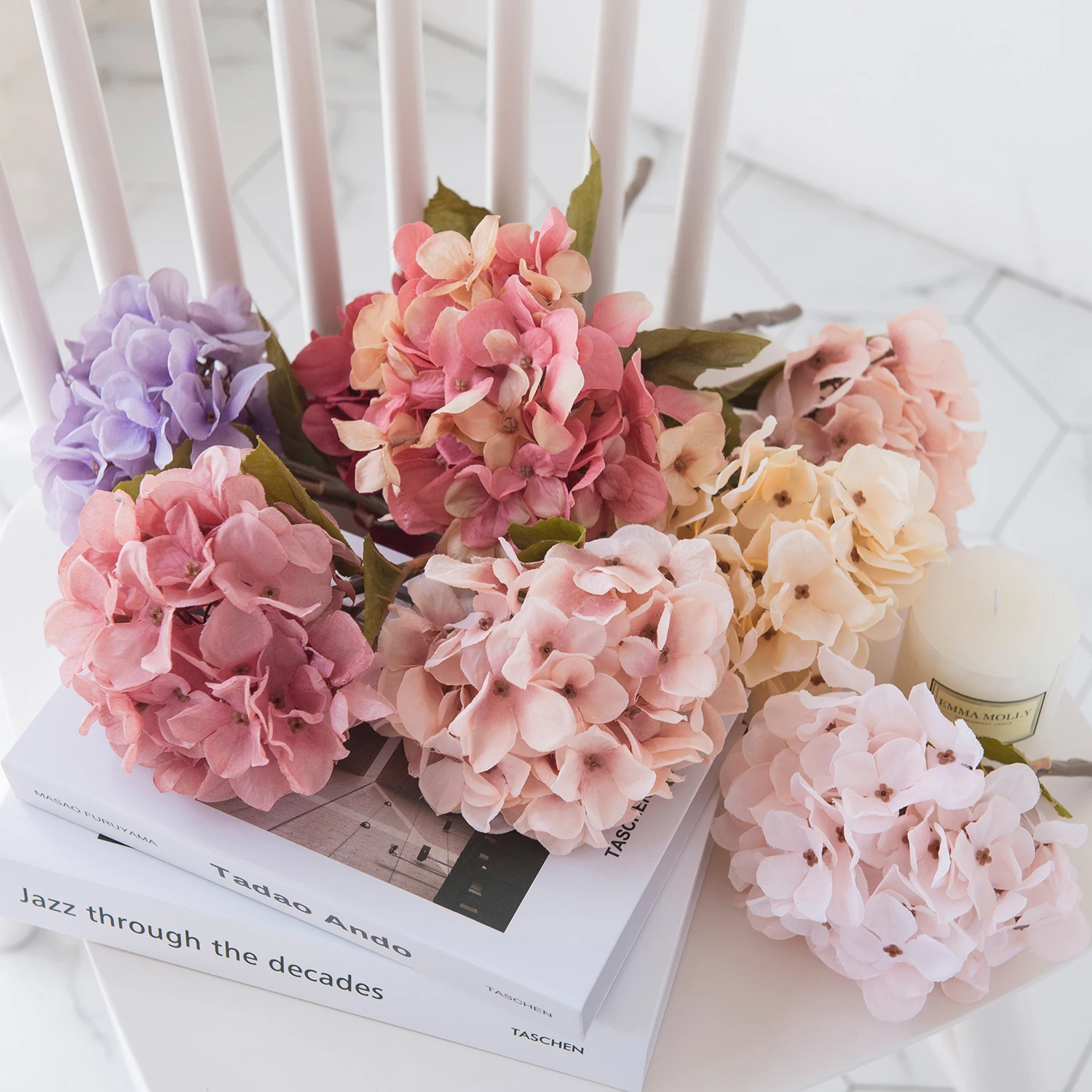 Seide Hortensie Neue Künstliche Blume hohe qualität Hause Vase tisch Dekor Hochzeit Dekorative Garten diy geschenk box Kranz Material