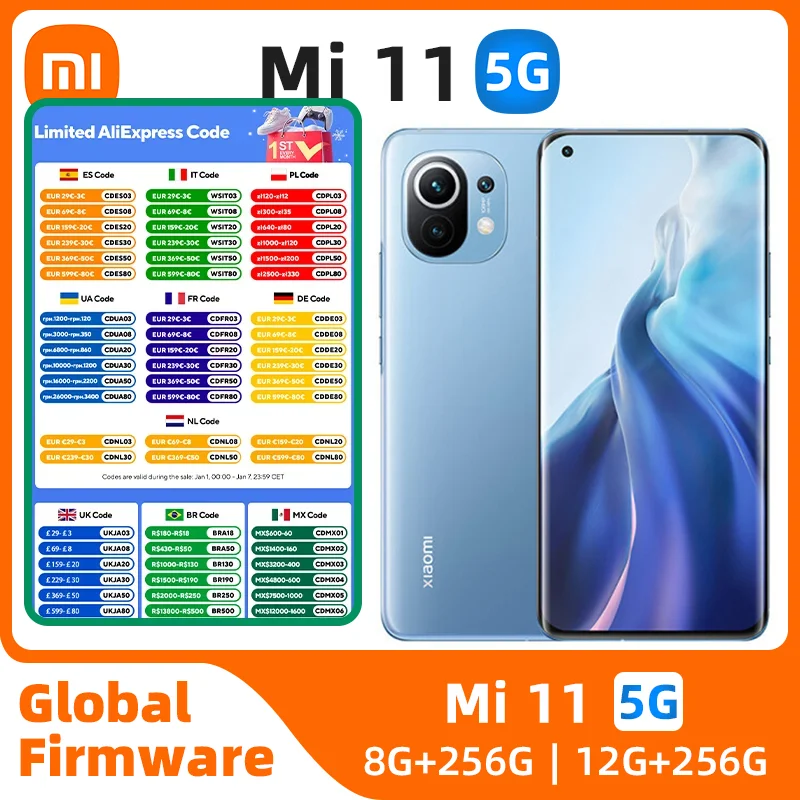 Xiaomi-teléfono inteligente Mi 11, Android 5G, 6,81 pulgadas, 12GB de RAM, 256GB de ROM, Snapdragon 888, todos los colores, en buen estado, Original, usado