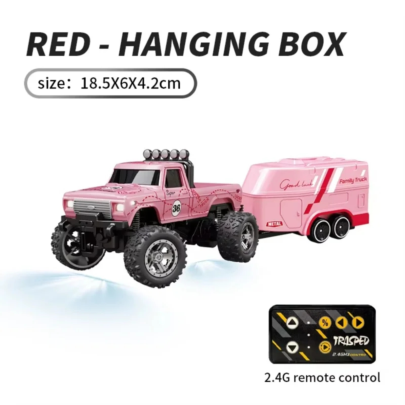 

Alloy RC Car 1/64 High Speed Mini Off-road Climbing Car Diecast Remote Control Car Light Shock Absorption Children's Toy Gift