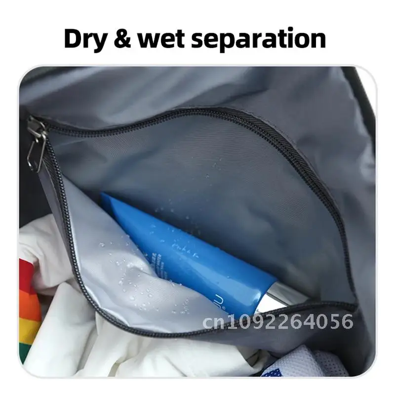 

Carry On Travel Handbag Women Large Capacity Trip Duffel Shoulder Fitness Bag Gym Pack Training Dry Separation Yoga Wet Bag