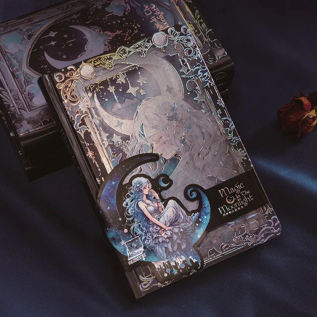 Vintage Magic Book gotycki styl europejski notesy A5, tłoczona na gorąco okładka w twardej oprawie pełnokolorowy ilustrowany notatnik, 128 arkuszy
