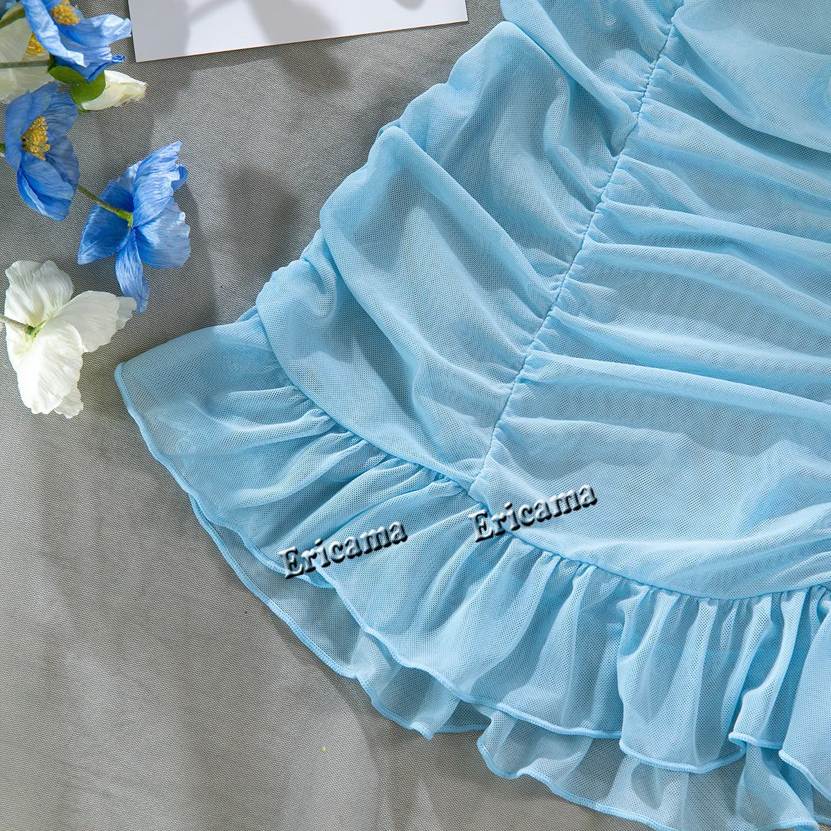 Dámské spodní prádlo Sexy spodní prádlo Set Skládaný zavinovací hip noční košilka Pyžamo Tenké skládané květinové spodní prádlo Sexy podprsenka Set Push Up - náhled 4