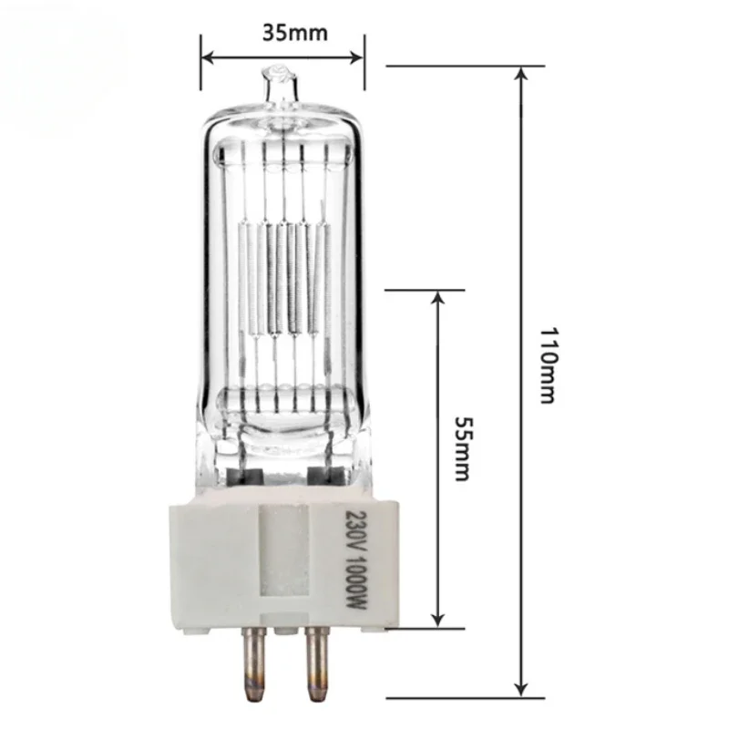 Studio Lamp 230V1000W Stage Light Bulb CP70 GX9.5 Lamp Base T/19 Stage Lighting Disco Light