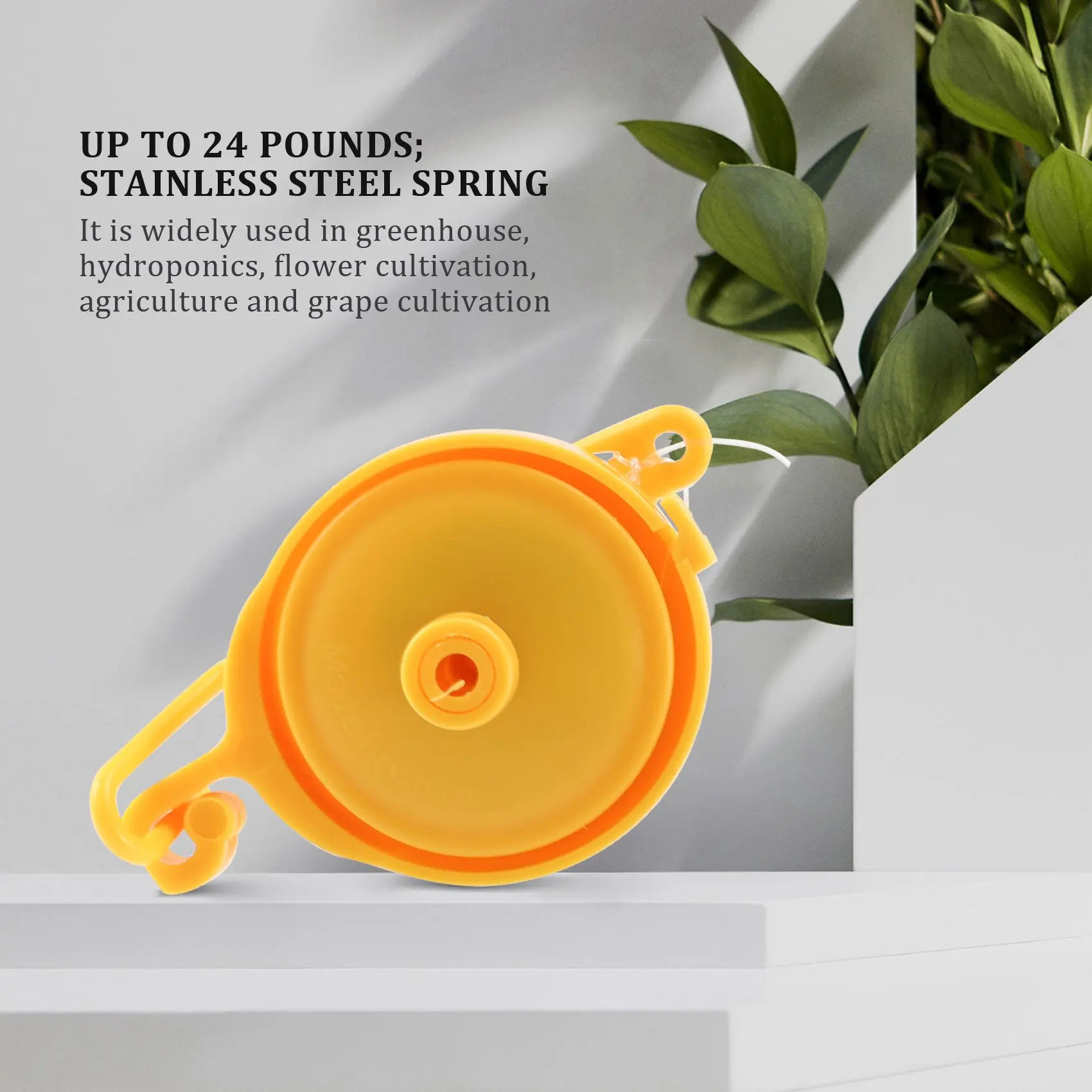 Plant Yoyo Grow Hanger พร้อมตัวกั้น รองรับพืชในร่มแบบปรับได้ Yo Yo (แพ็ค 10 ชิ้น)