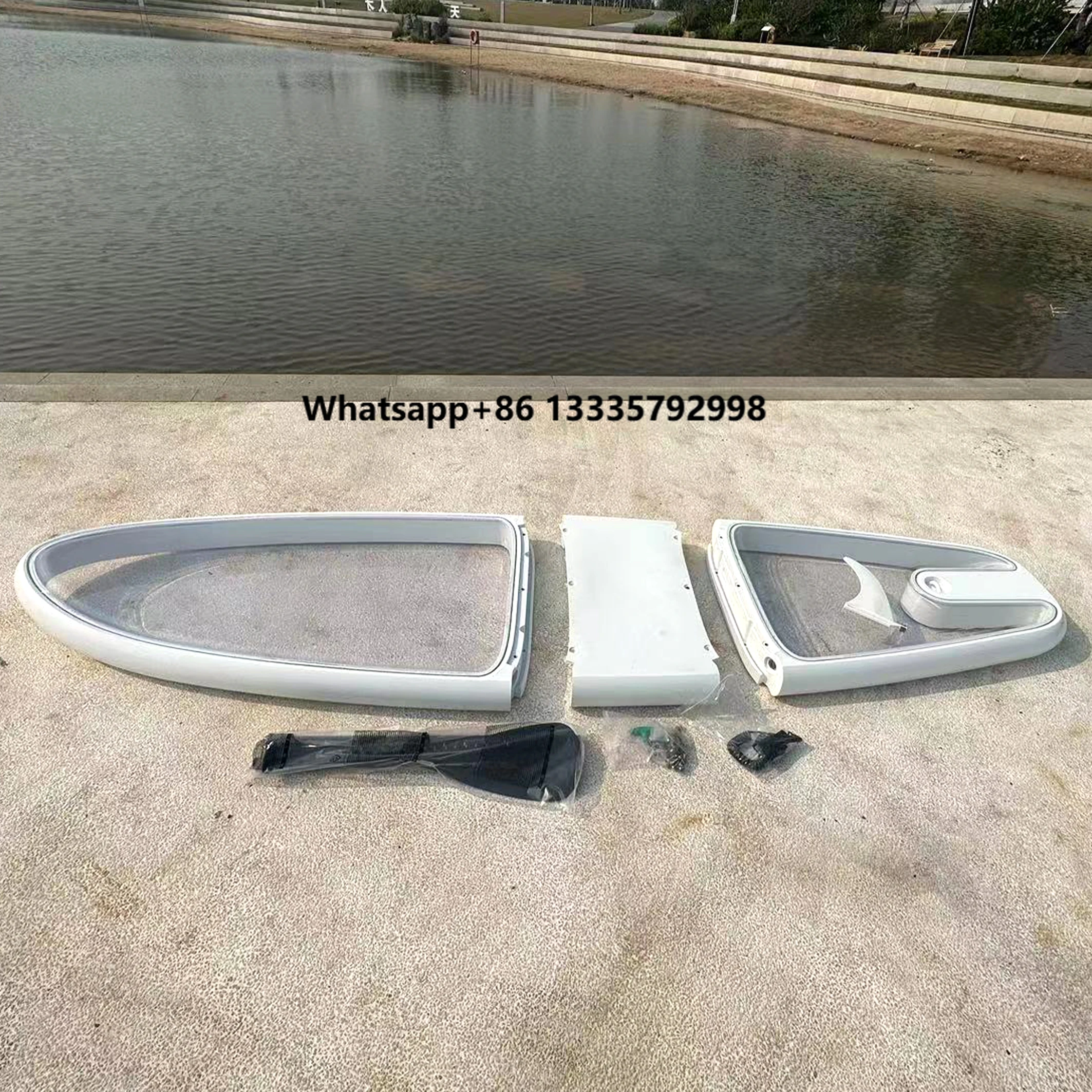 

Hi Top Clear Bottom 10'6" Pu Stand up Paddle Board Surfboard Longboard Transparent Paddle Board