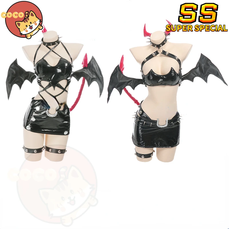 CoCos-SS Anime Panty & Stocking with Garterbelt Scanty & Kneesocks Cosplay Costume Demon Sisters Kneesocks & Scanty Costume