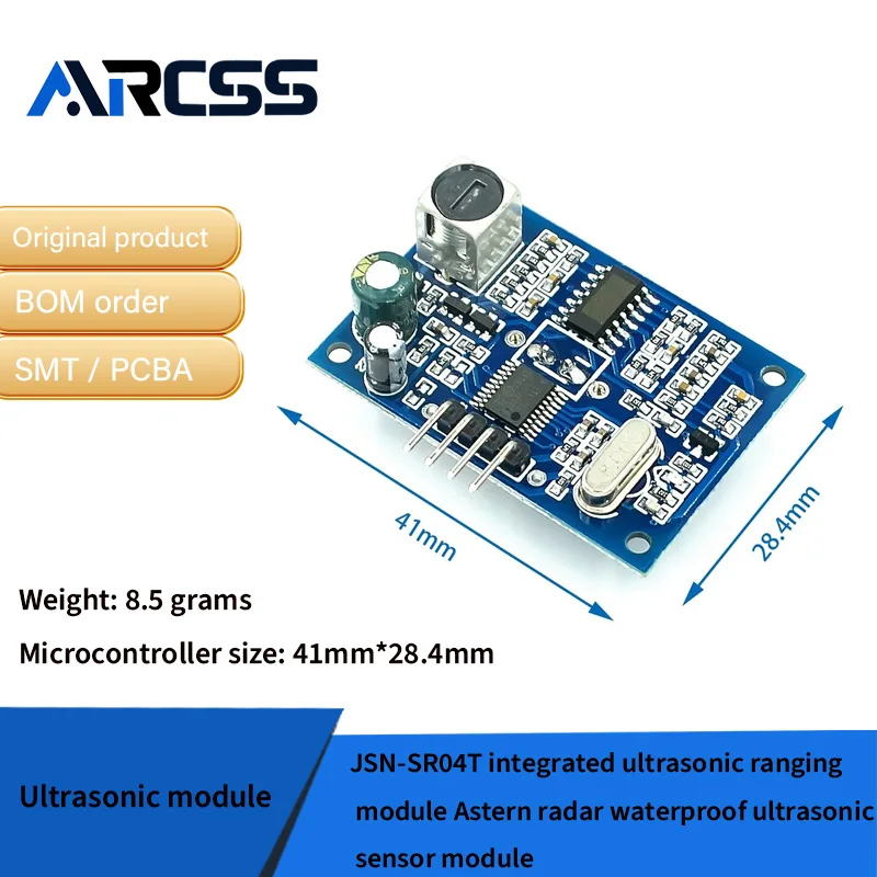 JSN-SR04T وحدة تتراوح بالموجات فوق الصوتية المتكاملة وحدة استشعار بالموجات فوق الصوتية المقاومة للماء من رادار أستيرن