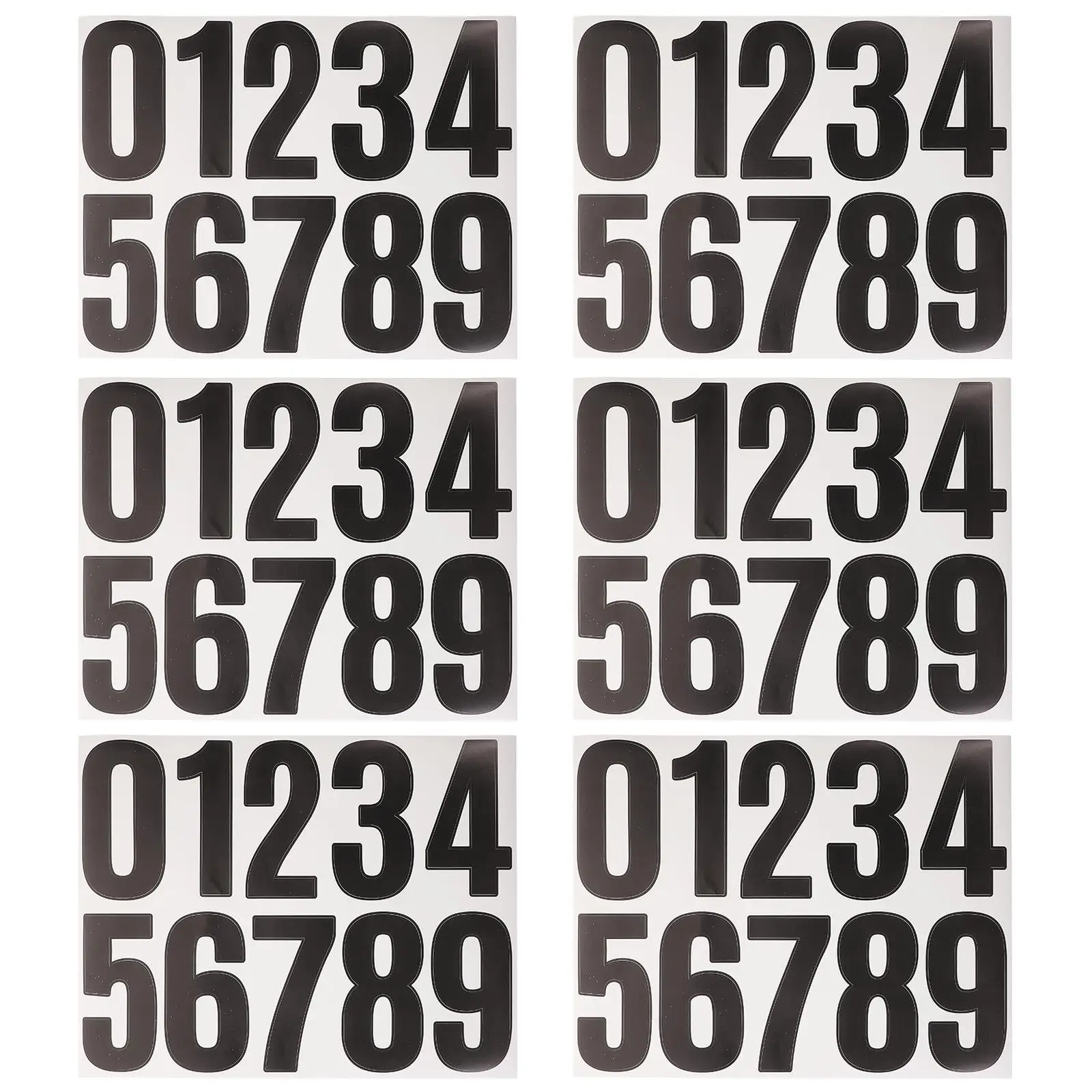 6pcs 4 Digital Stickers Waterproof Self Adhesive Numbers for Mailbox Trash Can Number Stickers For Trash Can Address Signs