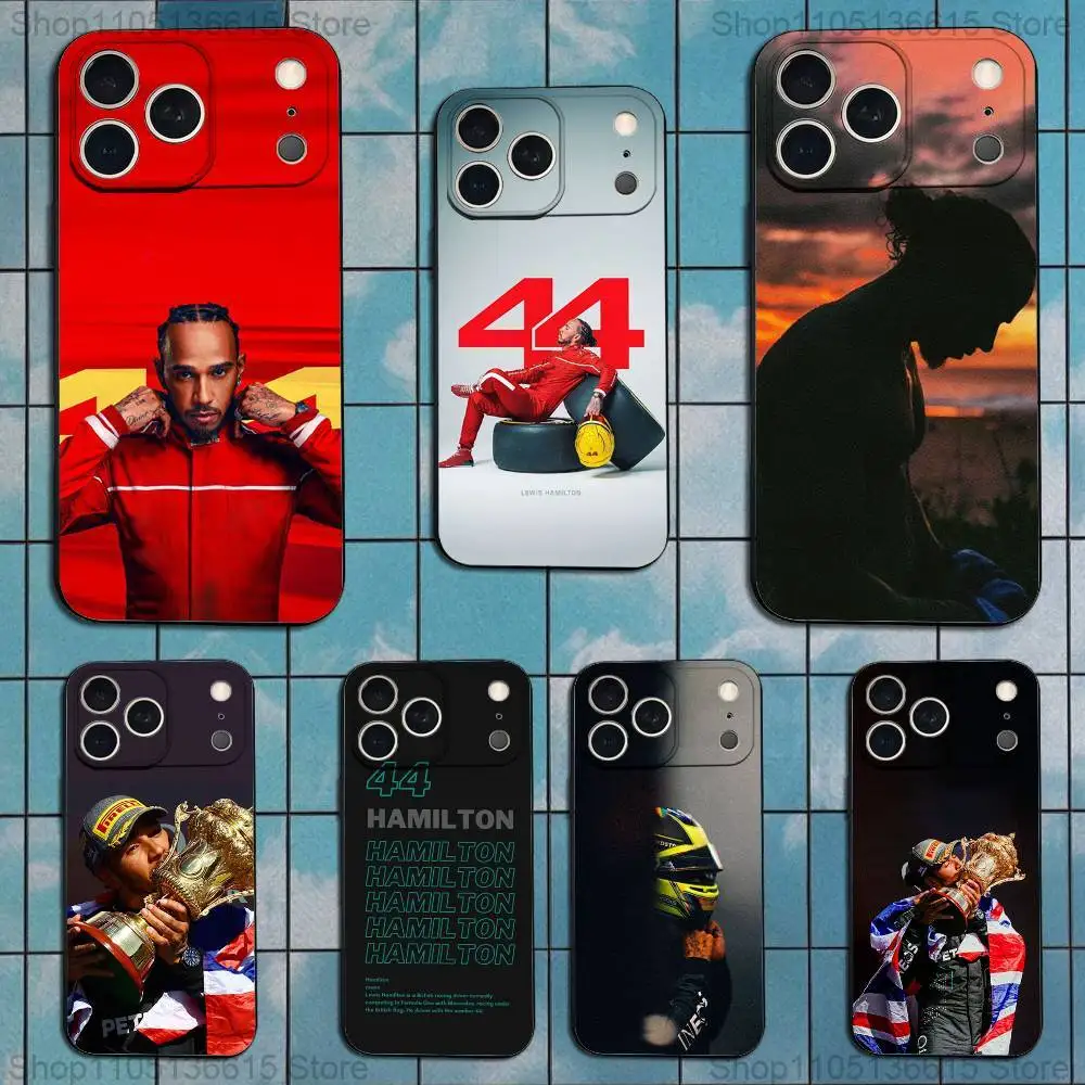 

L-Lewis H-Hamilton-44 Phone Case For iPhone 17,16,15,14,13,12,11 Plus,Pro Max,XS,X,XR,SE,Mini,8,7,Soft Silicone Black Cover