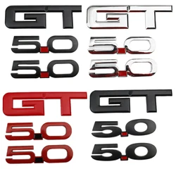 3 Pcs Metal Badge GT 5.0 Emblem Decal Car Sticker for All Models Decoration Toyota Mercedes Amg Ford Mustang GT 5.0 Accessories