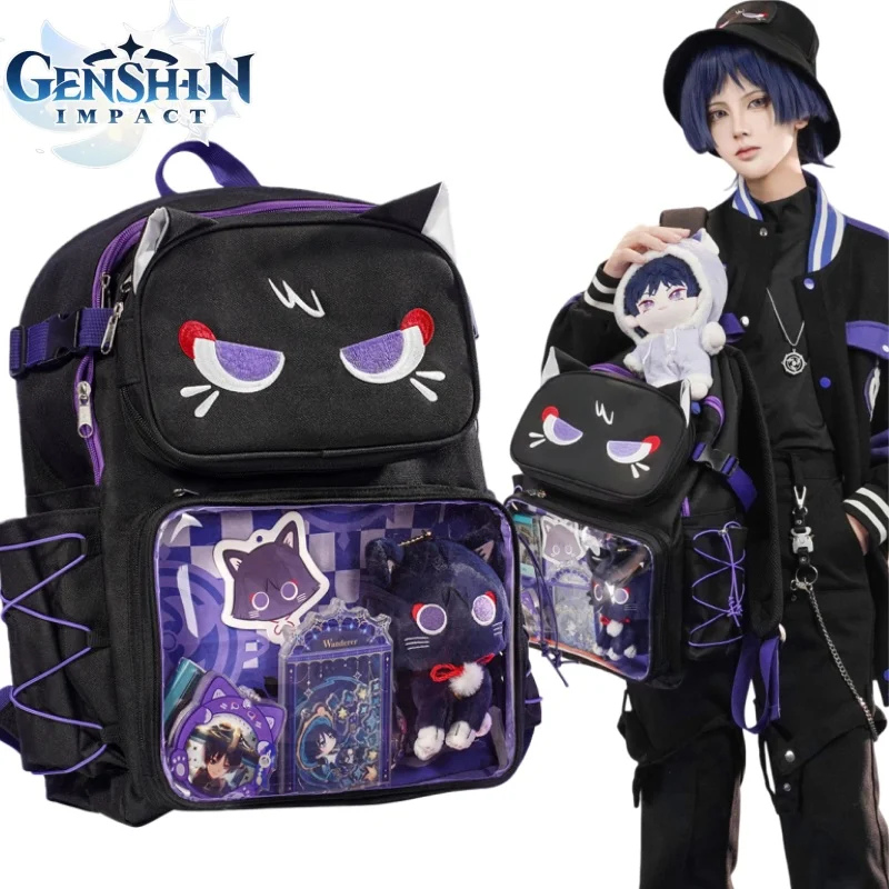 

New Genshin Impact Itabag Cartoon Wanderer Backpack Detachable Translucent Display Anime Merchandise Holiday Gift