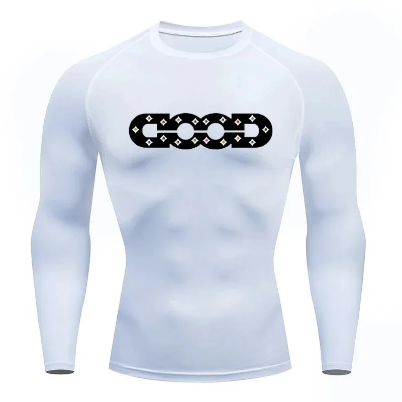 Maglietta a Compressione a Maniche Lunghe da Uomo per Corsa, Palestra, Fitness, Allenamento, Asciugatura Rapida, Traspirante, Top Sportivo