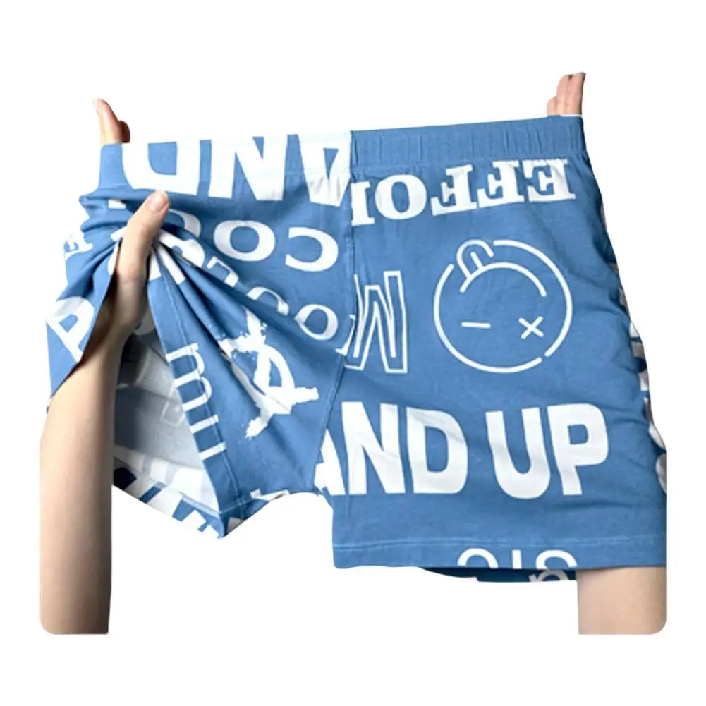 

Breathable Cotton Underwear Boxershorts Breathable Underpants Men Underwear Print Pattern Soft Fabric Classic Style