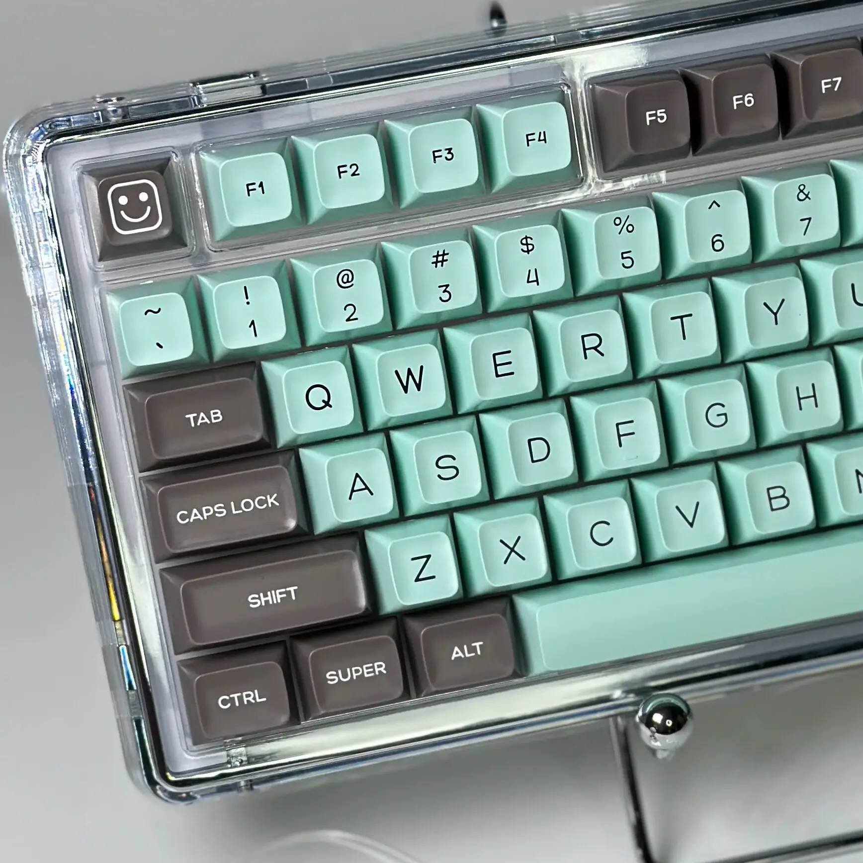 Two-color mint raw key caps SA height GMK75/B7/100/104 and other full sets