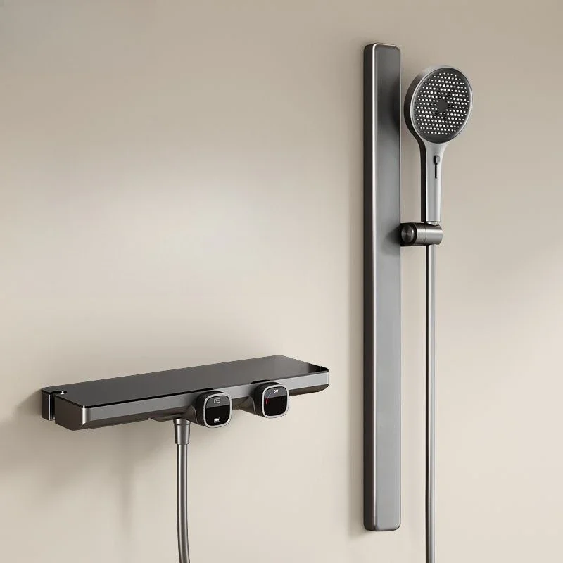 

White smart, thermostatic digital display, home shower, piano shower set.