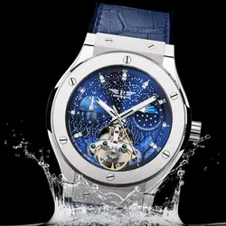 PINDU Luxury Man Watch Brand Original Watches Automatic Men Watches Hollowed Fashion Mechanical Watches Relogio Masculino+Box