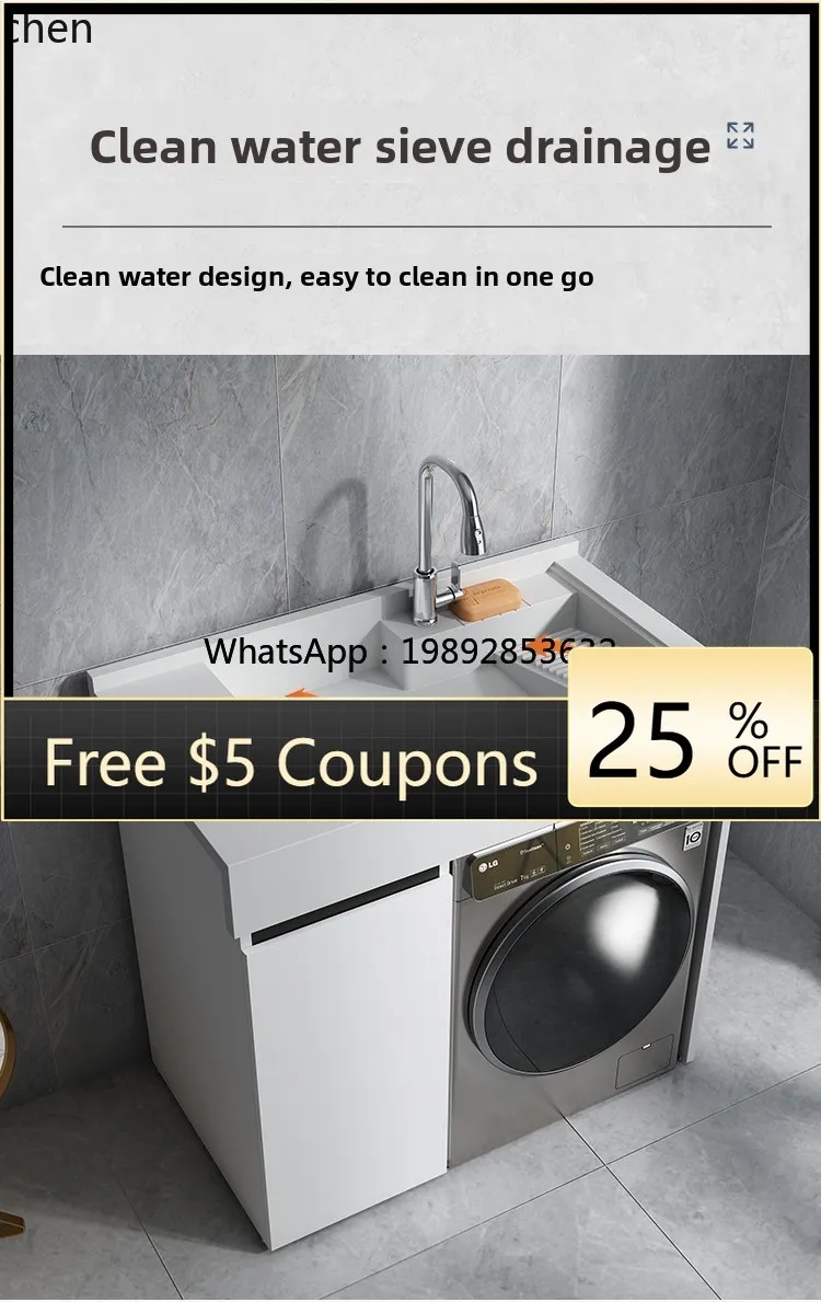 

AA integrated cabinet balcony washing machine cabinet combination significant other laundry sink washbasin honeycomb aluminum