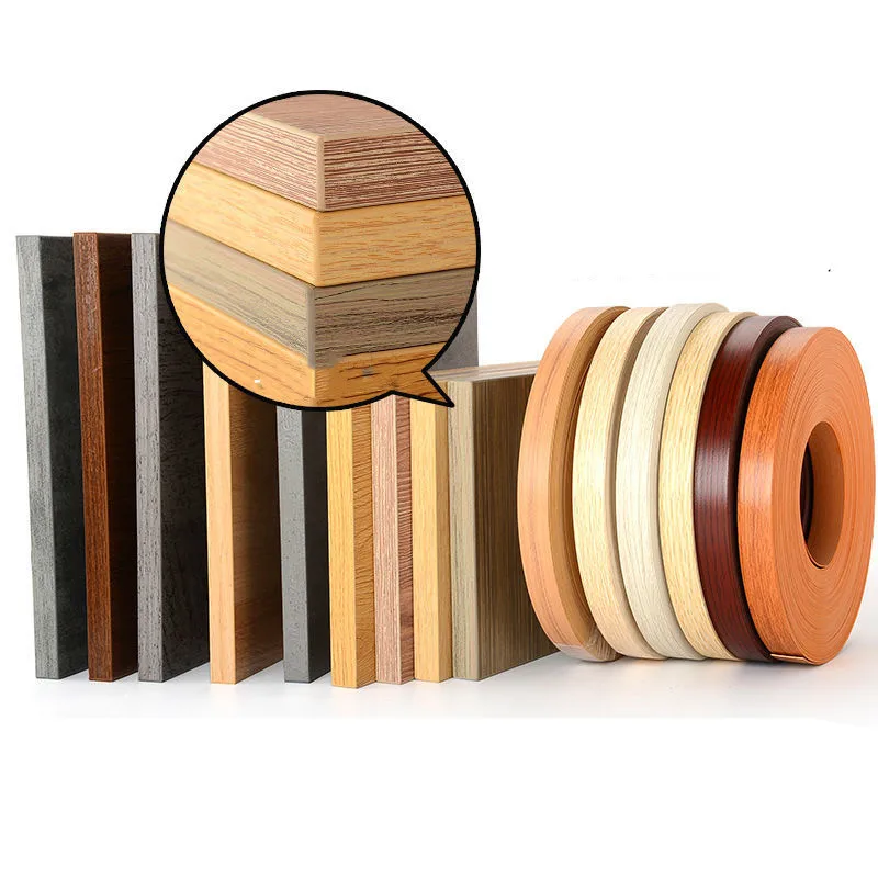 2Meters PVC Wood Veneer Edge Banding Wood Strip Hot Melt for Cabinet Furniture Surface Restoration Adhesive Sealing Tape