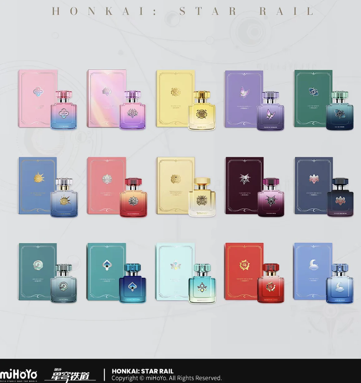 En stock Perfume Honkai: Star Rail con tarjeta de colección Argenti Aventurine ‌   Firefly Jingliu Cyrene Elysia miHoYo Productos Oficiales