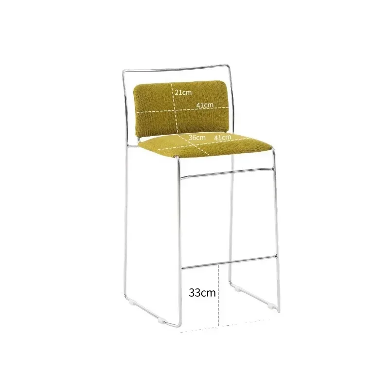 Medieval simple bar chair Home high dining chair Designer minimalist French retro island platform backrest bar stool