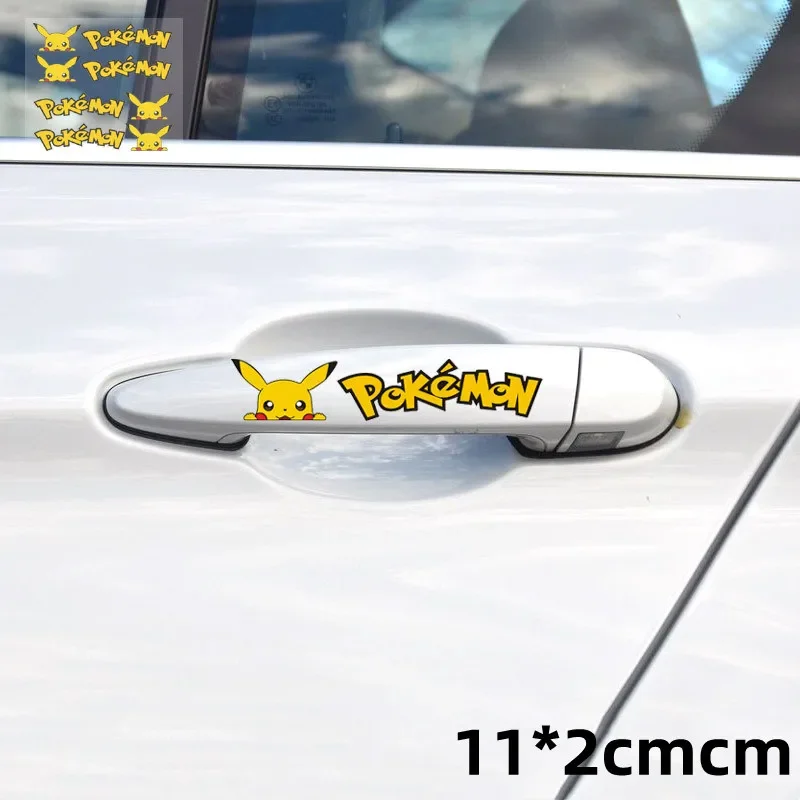 Pokemon Pikachu Sticker Cartoon Car Scratch Blocking Sticker Cartoon Fuel Tank Cap Sticker Children\'s Toy Birthday Gift