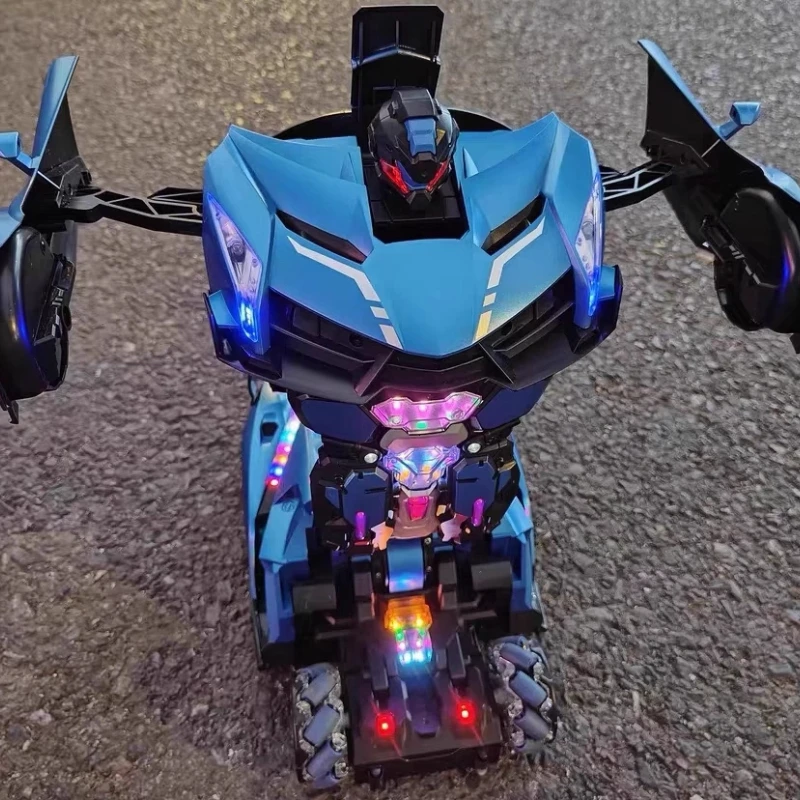 50CM Large Transformable RCCar Robot 2.4G Remote WatchControl 4WD Off-Road Vehicle Best Birthday Gift for Kids Boys