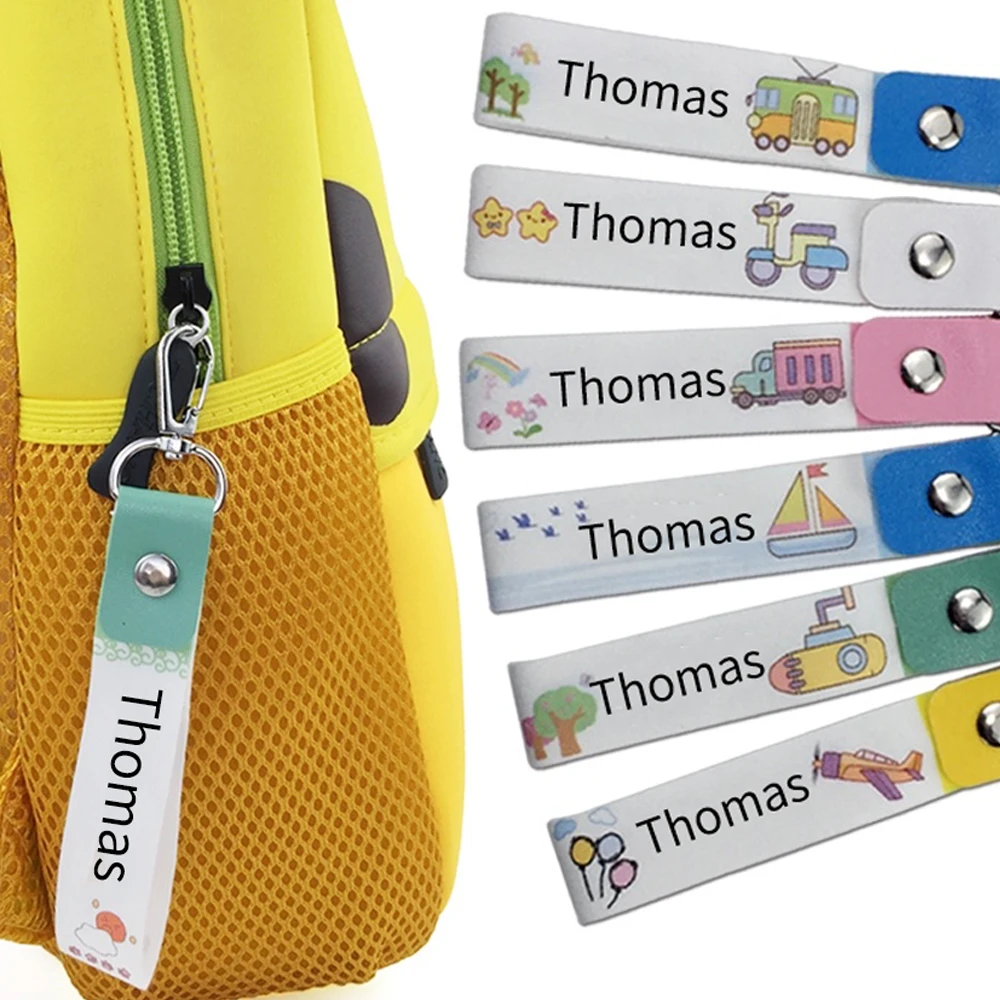 Customized Name Ring Waterproof Baby Bag Name Sticker Schoolbag Ring Embroidered Kindergarten Personalized Cotton Name Buckle