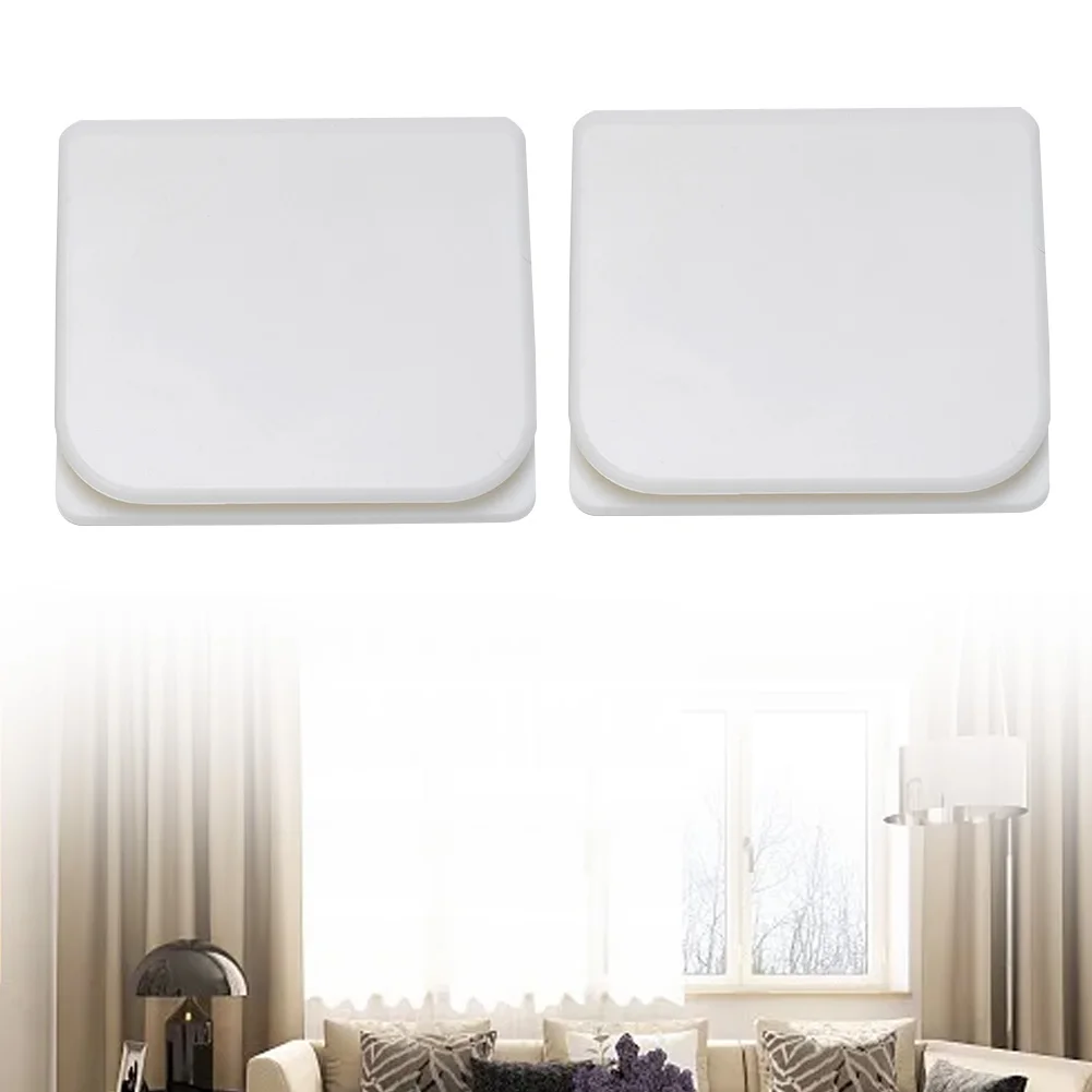 Approx. 5x4cm Bath Guard Clamps Easy To Install Fixing Pad Included Plastic Clips Prevent Water Spillage White Color