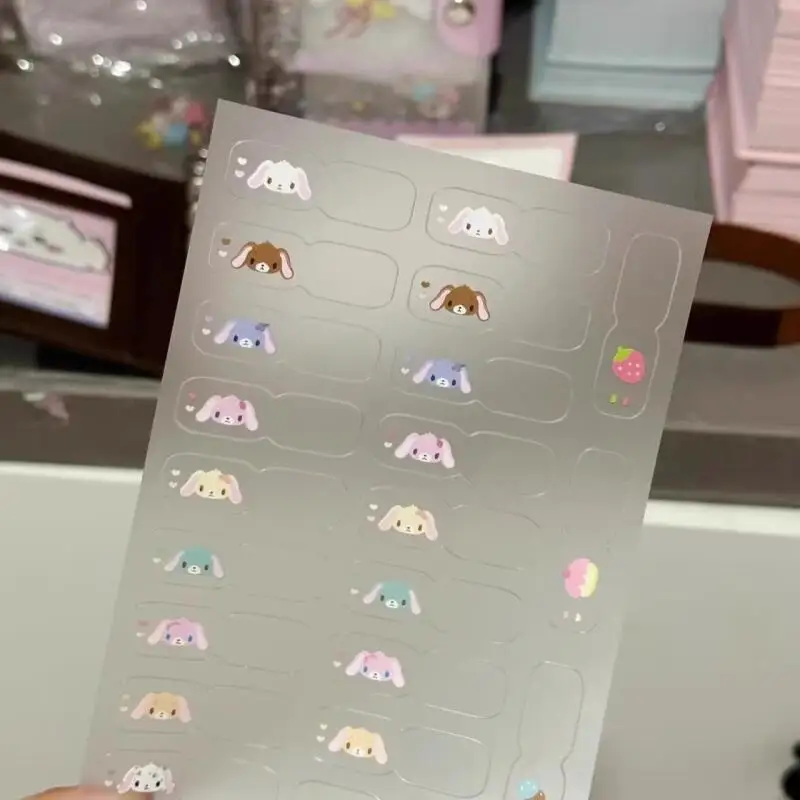 Cute Dessert Rabbit Index Tab Journal Decoration Sticker Notebook Bookmark Tags Aesthetic Convenient Search for Required Pages