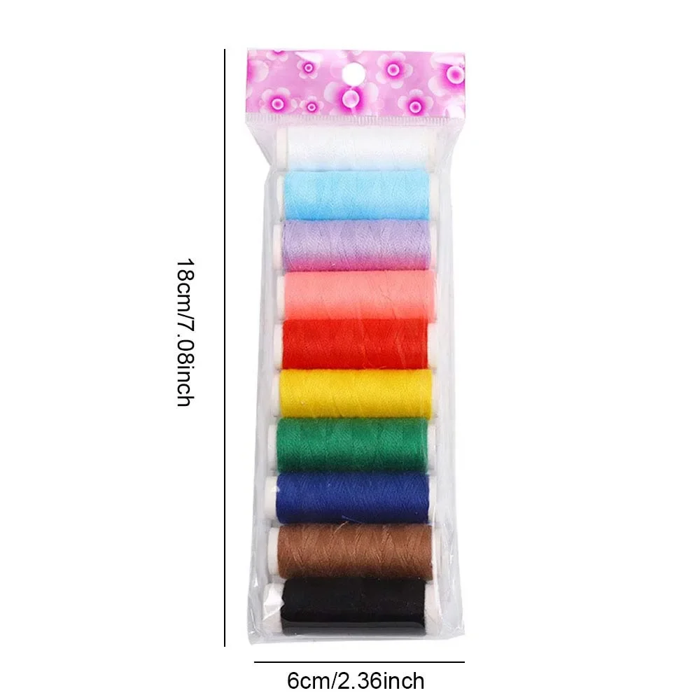 20Pcs 402 Sewing Thread Hand Sewing Thread Size 20 Yard Bagged Hand Sewing Thread Needle Box