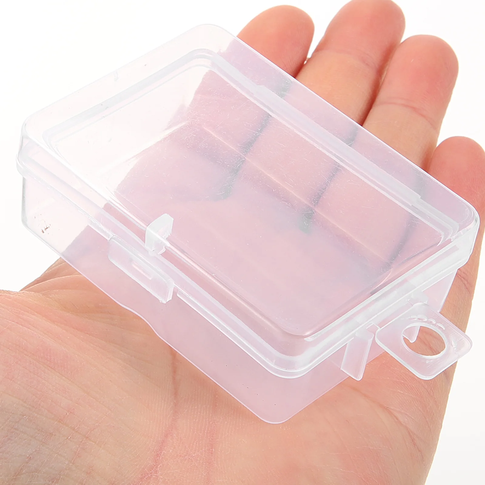 

10pcs Locking Boxes Clear Containers Mini ganizer Portable Storage Jewelry Accessories Earplug Beads Pill Rhinestone Cases