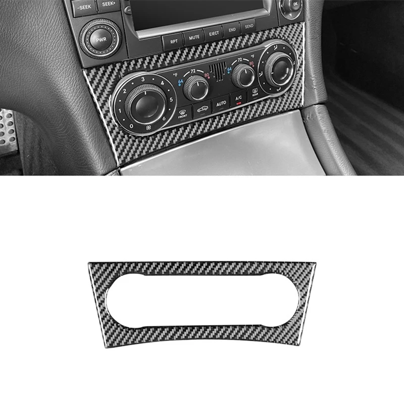 

Углеродное волокно для Mercedes Benz C Class W203 2005-2007 центральная консоль панель управления воздуха крышка отделка аксессуары для интерьера