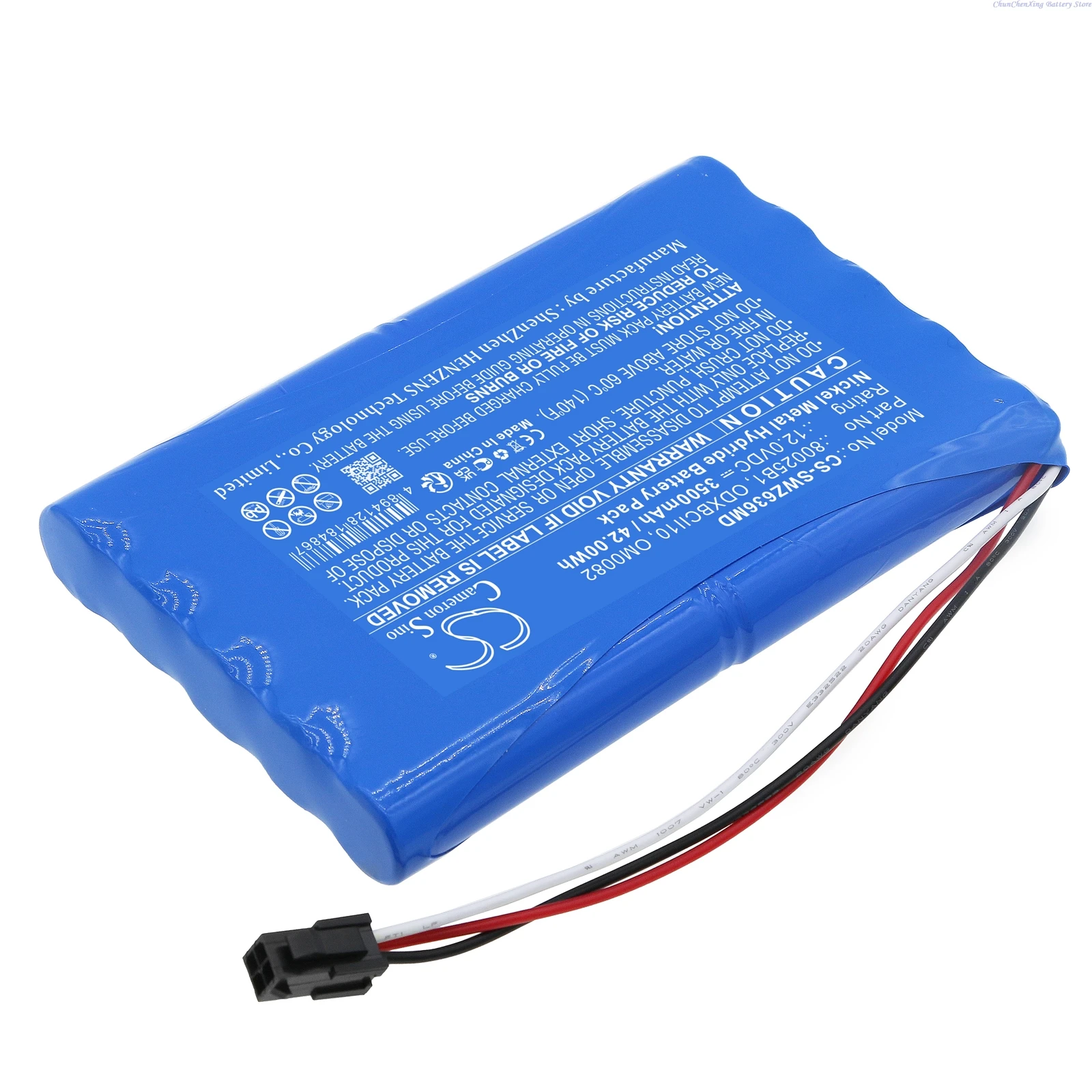 Cameron Sino 12V 3500mAh Replacement Medical Battery 80025B1 OM0082 B12027 ODXBCII10 for Smiths Advisor Patient Monitor 12-636A