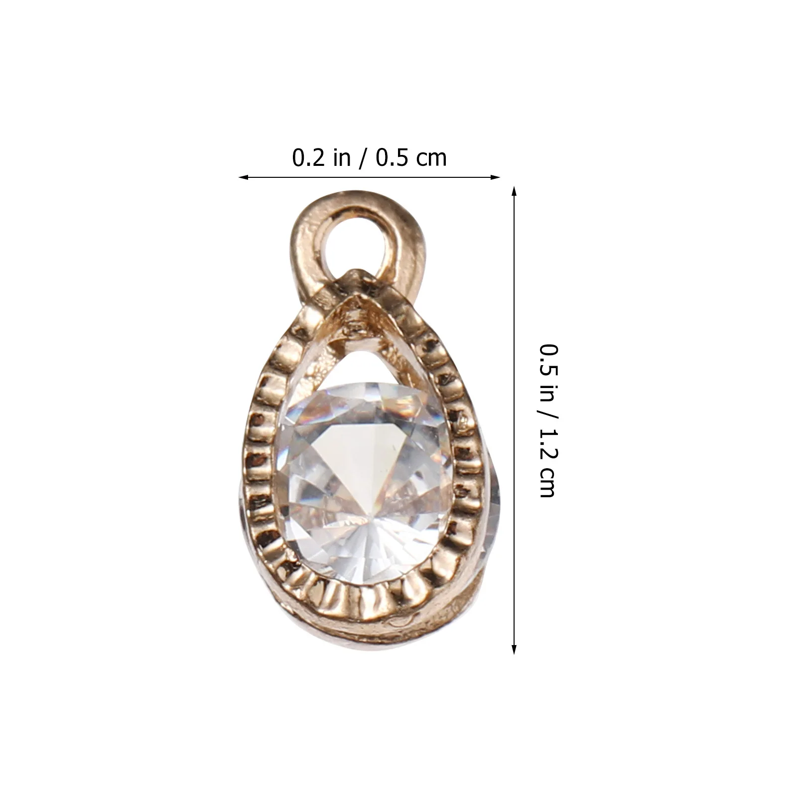 50Pcs Zircon Alloy Pendant Charms Elegant Shiny Jewelry Making Necklace Bracelet Earrings DIY Craft Supplies Pendant