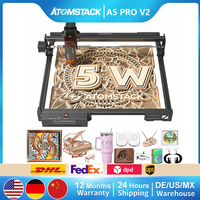 Atomstack A5 Pro V2 5W Engraving Machine DIY CNC Laser Engraver for Wood Metal Acrylic Glass Leather Carving Desktop Cutter