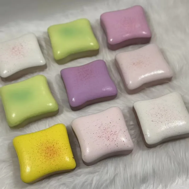 Toast Squishy Maltose Texture Bread Stress Toy Slow Rising Realistic Toast Fidget Toys High Toughness Stress Relief for Adults