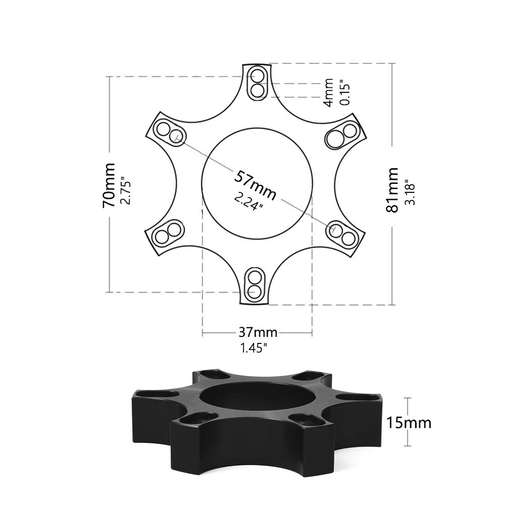 New 70MM Aluminum Wheel Spacers Adapter Plate Ring Upgrade 13/14\